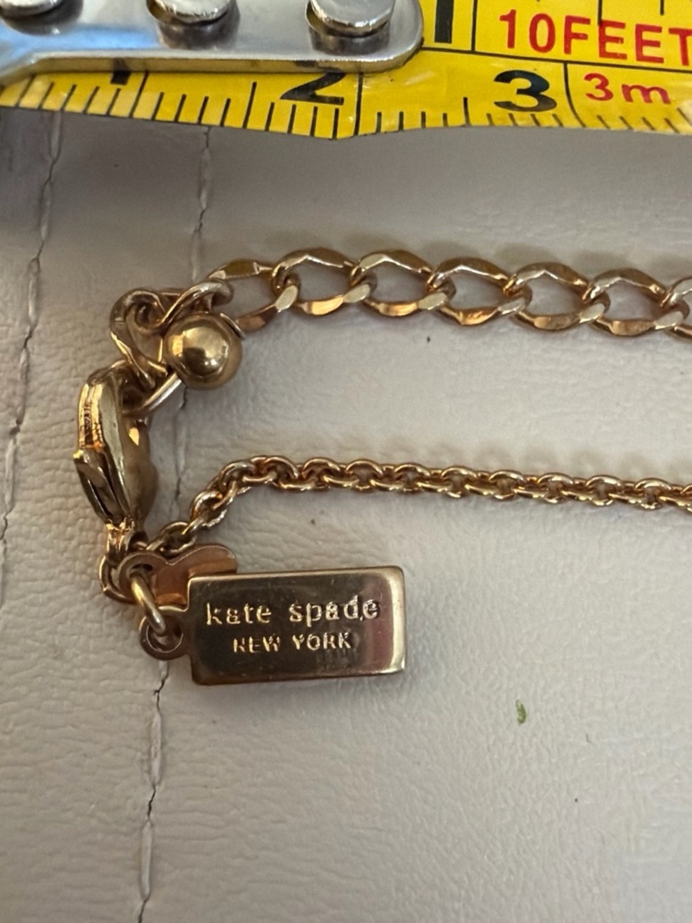 kate spade Green Stone Pendant Necklace with Gold tone Chain - Picture 3 of 3